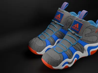 Adidas Crazy 8 grey orange 3D model