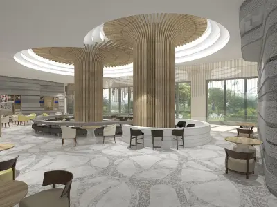 3D model Luxury Hotel Interior Scenes-3 in 1 3D model