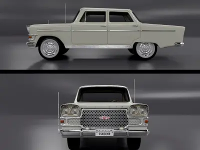 Devrim 1961 first car Turkey Republ 3D model