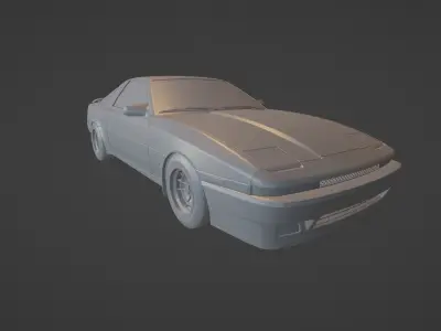1980s Classic Car 2 Fully Featured Low-poly 3D model