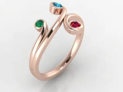 3D printable women sports ring Free 3D print model