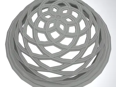 Concrete dome detail decorative traditional Low-poly 3D model