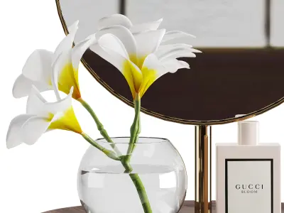 Pianca Contralto con specchio Valet stand 3D model