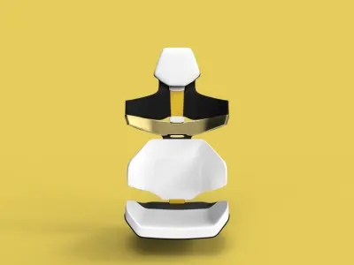 Car seat concept model - Concept Polygon 3D model