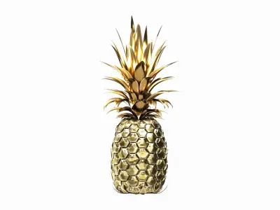 Gold pineapple 3D model