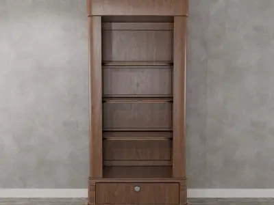 Classic Office Bookcase Low-poly 3D model Low-poly 3D model