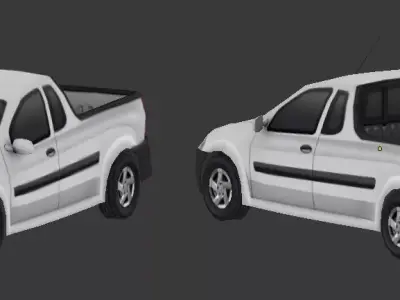Pickup Van Low-poly 3D model by deveshpandey19