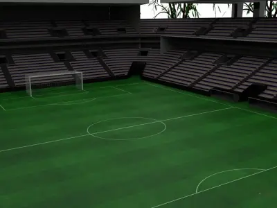 Soccer Stadium Low-poly 3D model purchase