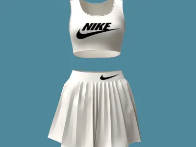 3d female sportswear  3D model