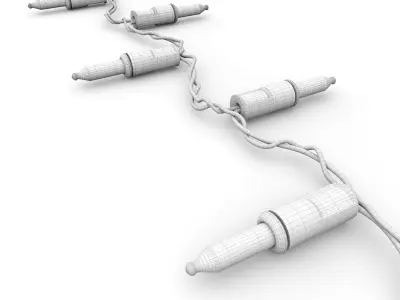 Christmas Lights 02 Low-poly 3D model