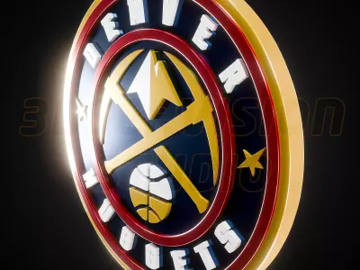 Denver Nuggets logo - Cinematic - 3D print 3D model
