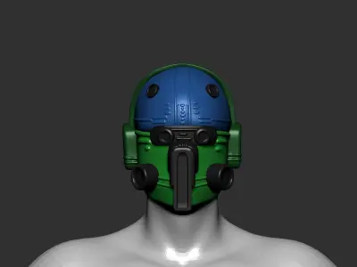 helmet high poly sculpt 3d printable  3D model