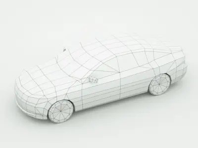 Generic Sedan v12 Low-poly 3D model
