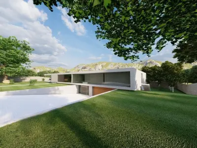 Casa Scene-villa-modern house 3D model