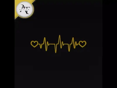 Heartbeat Symbol - 2D Art Free 3D print model order