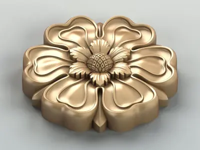 Round rosette 029 3D model