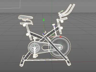 Stationary Spinning Bike 3D model