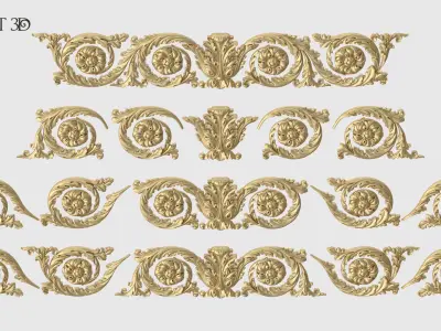 Frieze Acanthus Set 3D print model