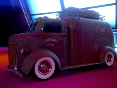 Food Truck Oldschool 3D model