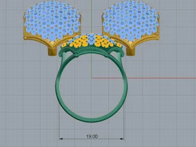 Jewel Set Gold 3D print model