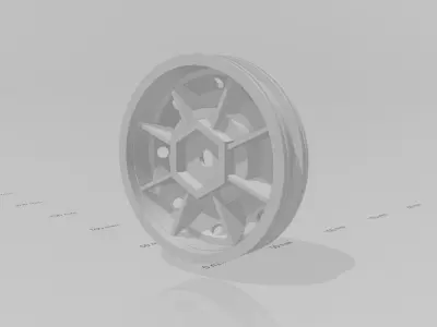 SIMPLE RIM AND HUB FOR 1 14 TRAILER OR TRUCK 3D print model
