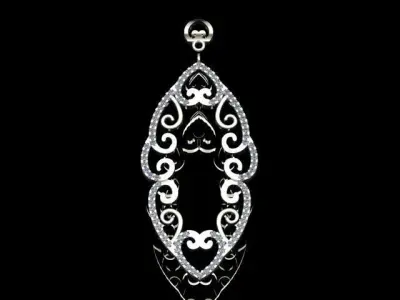 Luxury Diamond Golden Necklace  3D print model