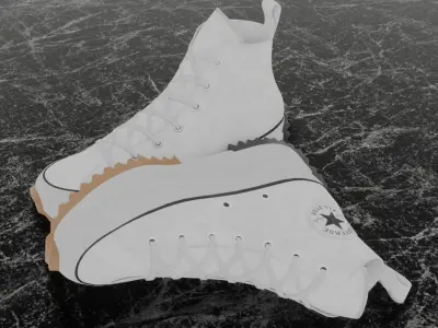 CONVERSE RUN STAR HIKE BW 3D SHOES Low-poly 3D model