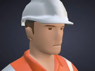 Lowpoly Electric Engineer Low-poly 3D model