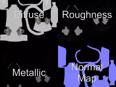 Elegant Clawfoot Bathtub model pack Low-poly 3D model