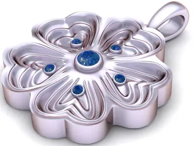 LUXURY FLOWER PENDANT 3D PRINTABLE MODEL  3D print model