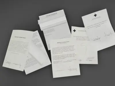 Paper Piles Low-poly 3D model