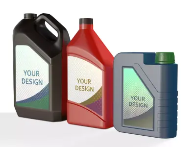 Plastic Jerrycans Set 3D model