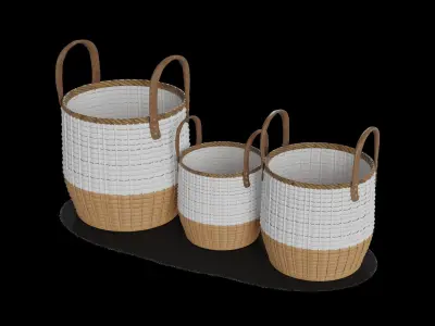 Home decorations Decorative baskets Low-poly 3D model
