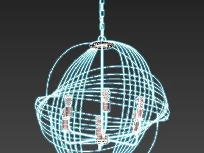 GLASS CICLES CHANDELIER 3D model