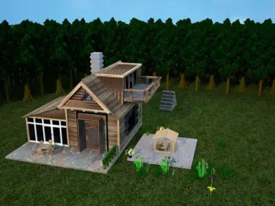 Tiny House 3D model purchase