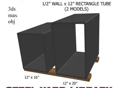 1 2in Wall x12in Rectangle Tube 3D model