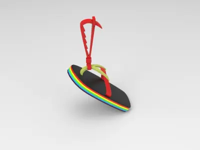 Flip Flops Keychain Low-poly 3D model