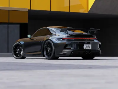 Automotive Render Scene 3D Blender File Textured  3D model