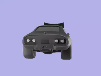 Stylized 3D Mechanic Sitting Relaxed by Car - Cartoon  3D model