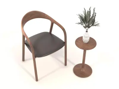 Modern Coffee Table and Chair 5 3D model