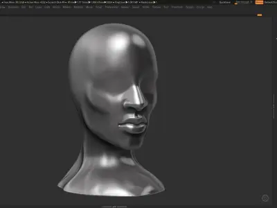 human head modern sculpture 3d print model 60 3D print model