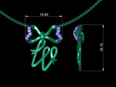 Alphabet -W- Pendant 3D print model