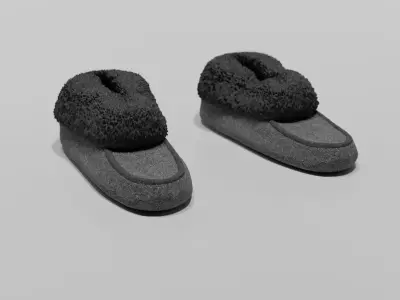 Bedroom slippers cozy 3D model