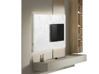 Modern TV Wall 014 3D model