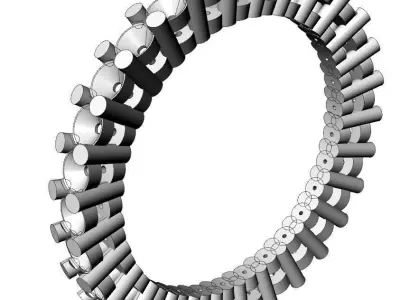 Eternity diamond rings set 3D print model