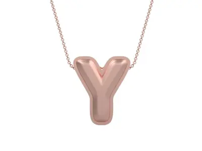 Model 1208 Y Initial Letters Charm Balloon 20mm 3D print model