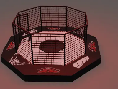 MMA Octagon Cage Free low-poly 3D model
