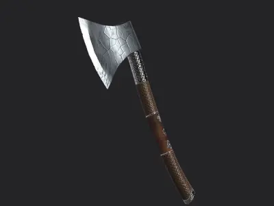 Mythologic Axe Low-poly 3D model