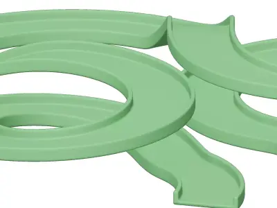 Plastic Sports Innovative Race Track Toy 3D model