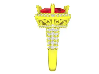 A7697 Luxury Diamond Women Fashion Ring 3D Print 3D print model